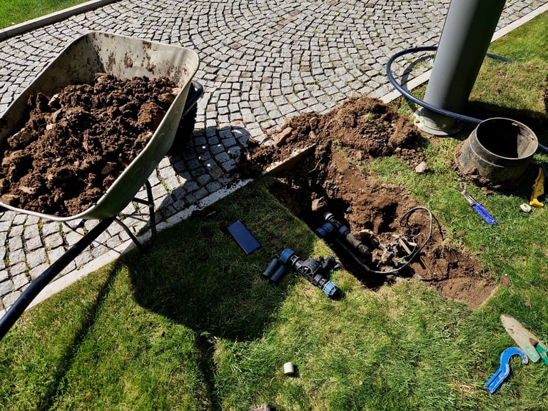 Automatic irrigation system installation with wifi control