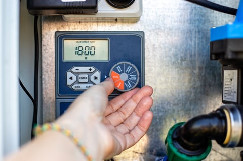 Drip irrigation control box adjustment